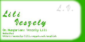 lili veszely business card